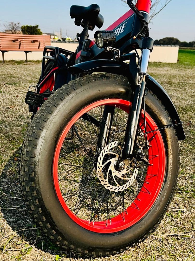 SUYIE 電動アシスト自転車 赤黒　動作確認済み