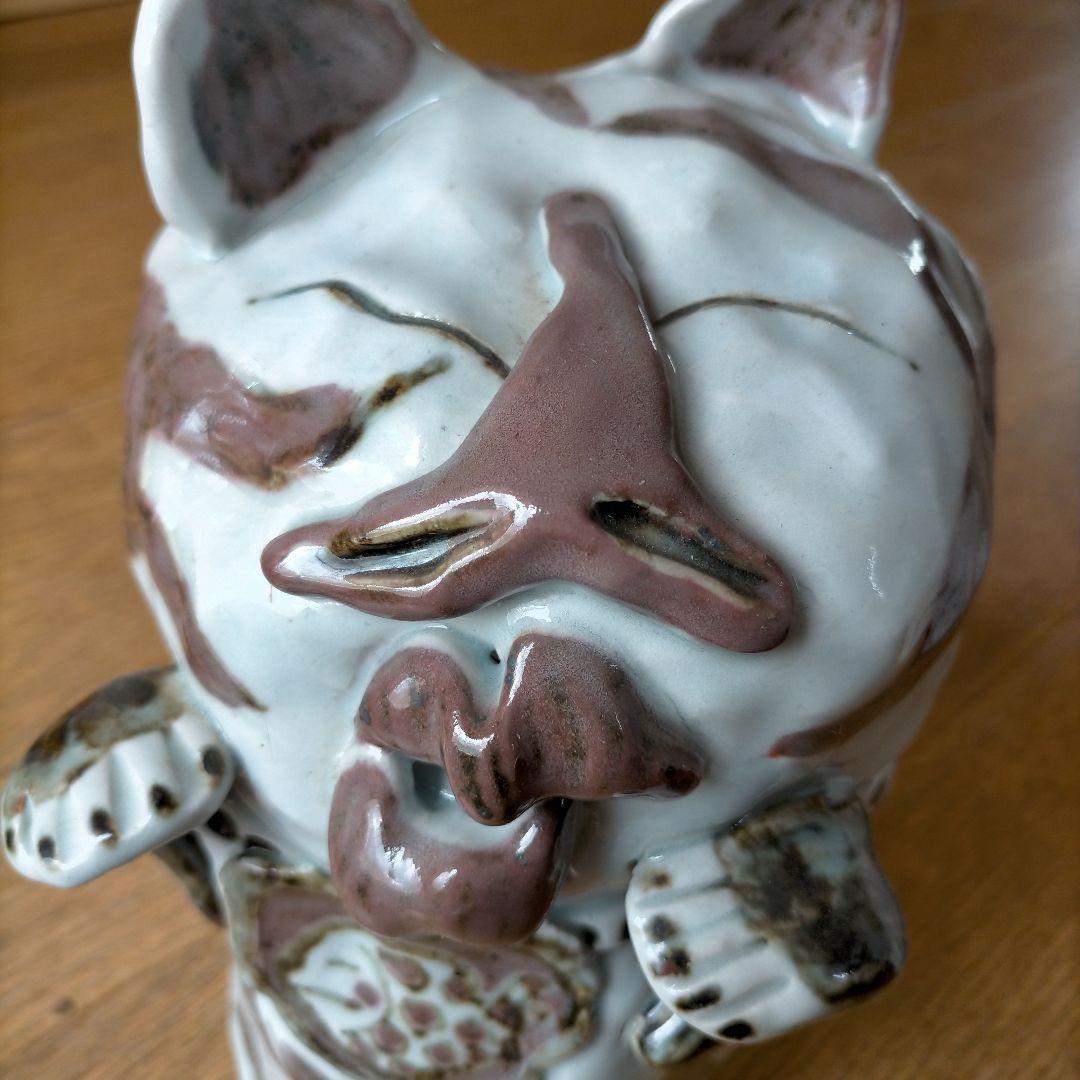 まねき猫 陶製 置物 一点物