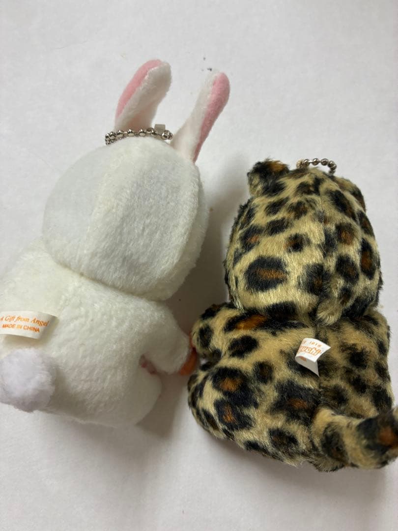 平成レトロ　セキグチ　アニマルモンチッチ　ヒョウ＆ウサギ　ぬいぐるみストラップ