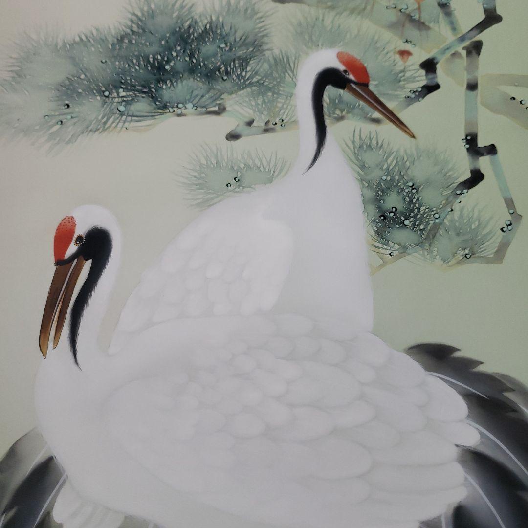 蔵出し特価　松田香邦画伯　日本画 185×60cm　絹本　桐箱箱書き有ります