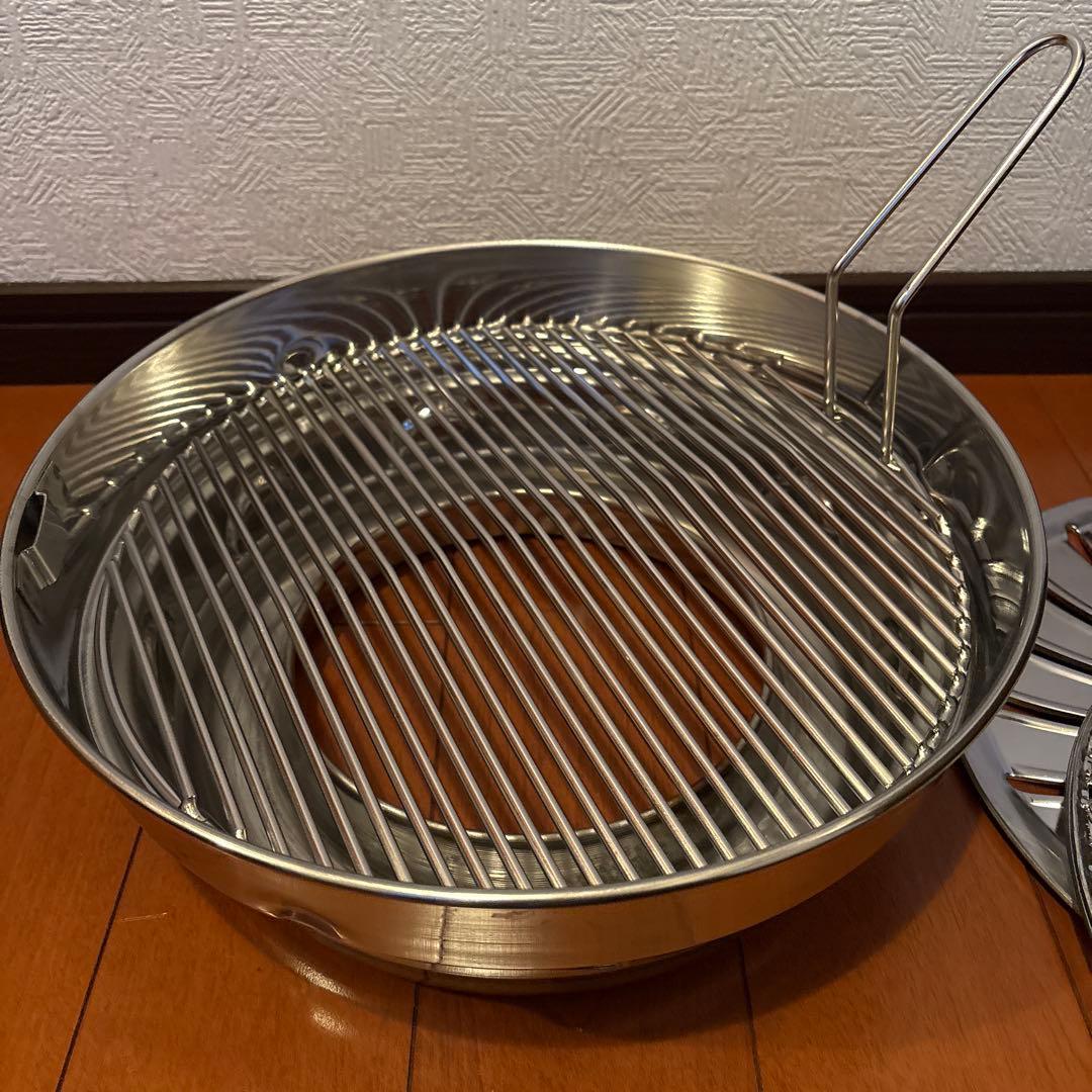 バーベキュー 焼肉 ステンレス製 持ち手付き焼き網 プレート グリル 13セット