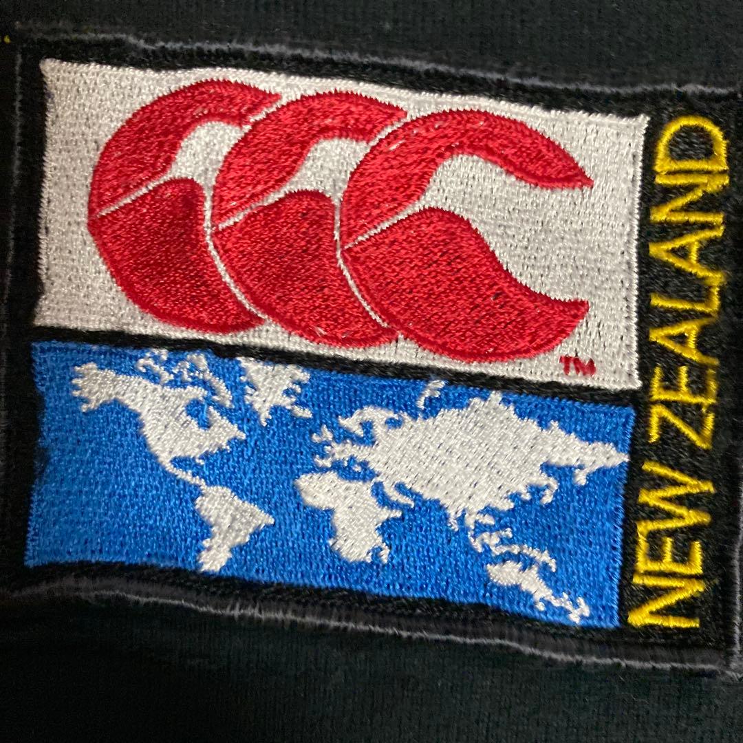 超希少　カンタベリー 刺繍 オールブラックス ポロシャツ ラガシャツ L 90s