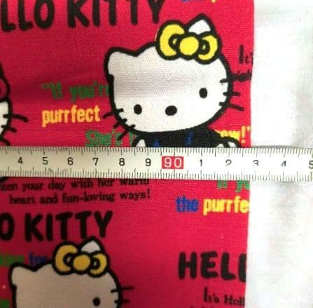 本日限定値引☆キティ 1989年 平成 サンリオレトロ ハギレ耳あり オックス地