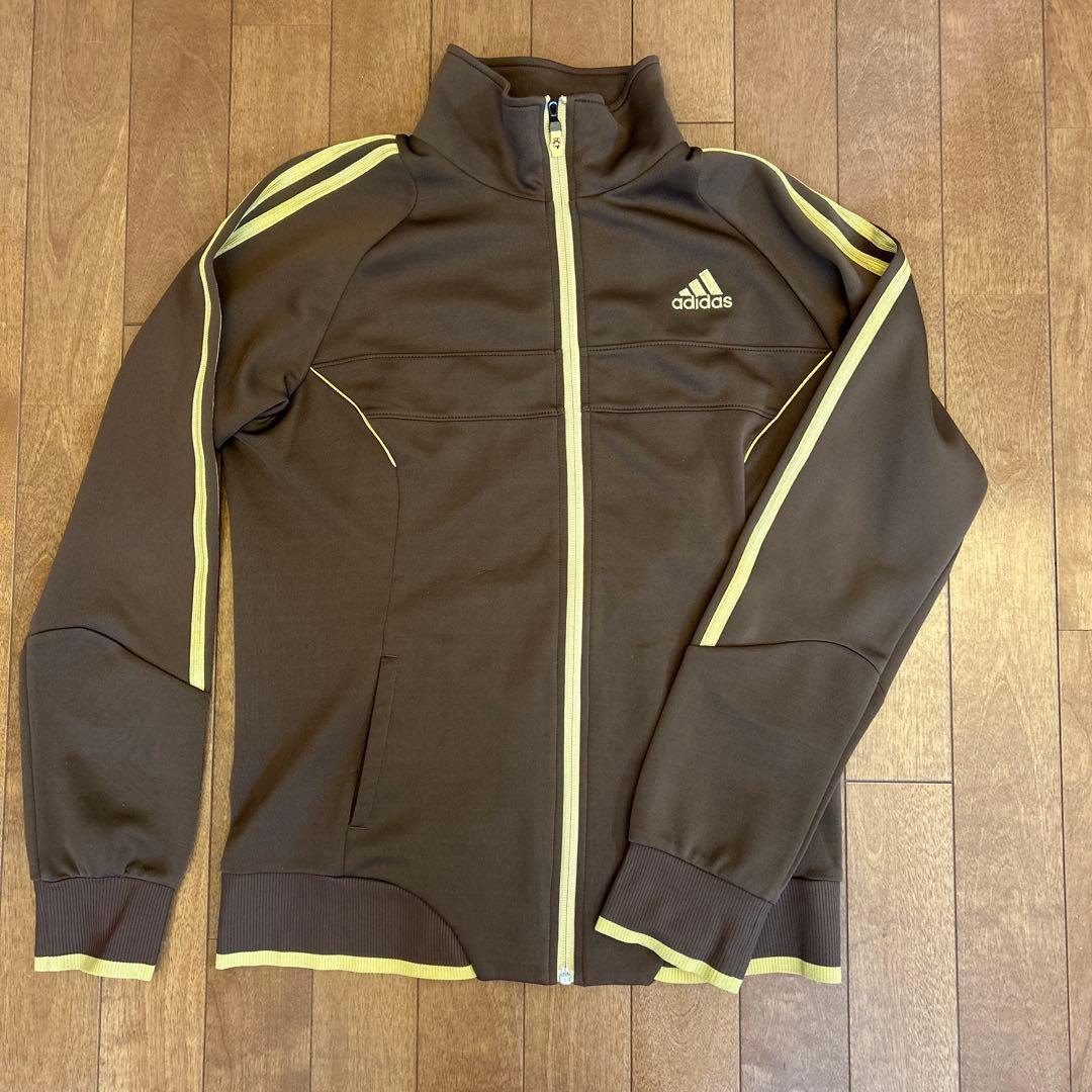 adidas ジャージ上下セット ブラウン/イエロー