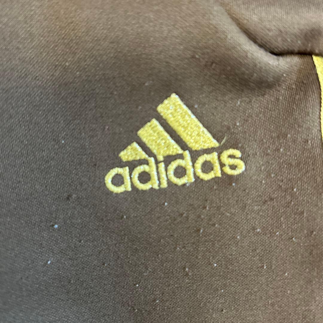 adidas ジャージ上下セット ブラウン/イエロー