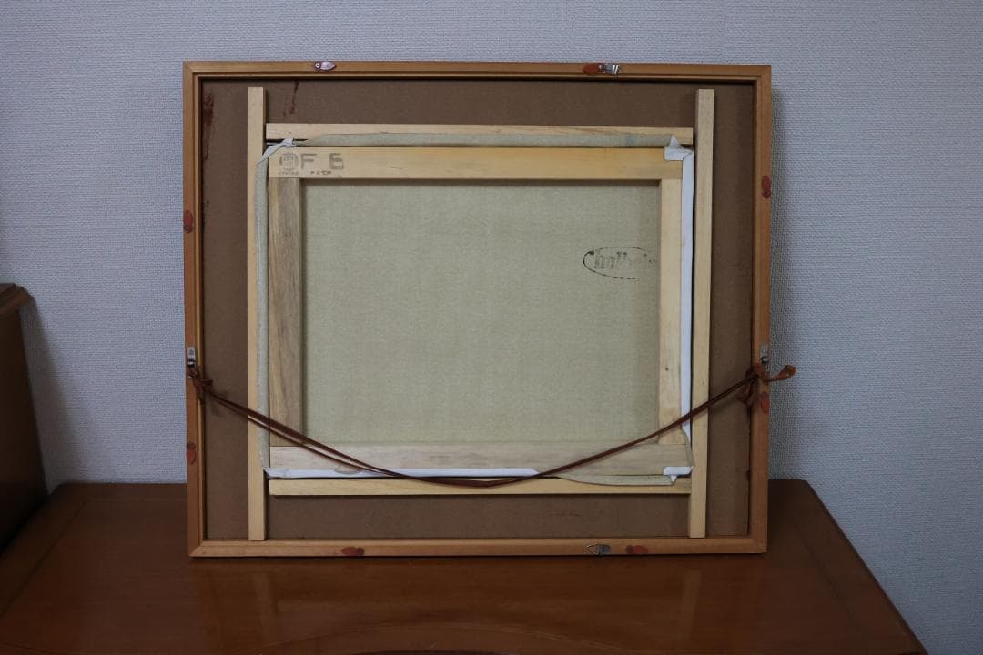 ユトリロ　リトグラフ木製フレーム付き