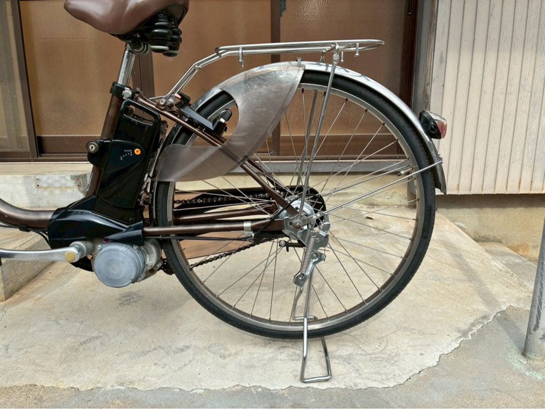 電動自転車　№8567 パナソニック ビビDX 26インチ 茶色