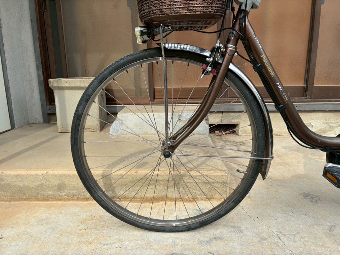 電動自転車　№8567 パナソニック ビビDX 26インチ 茶色