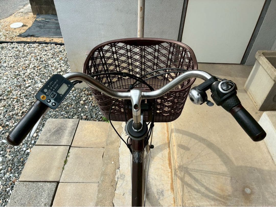 電動自転車　№8567 パナソニック ビビDX 26インチ 茶色