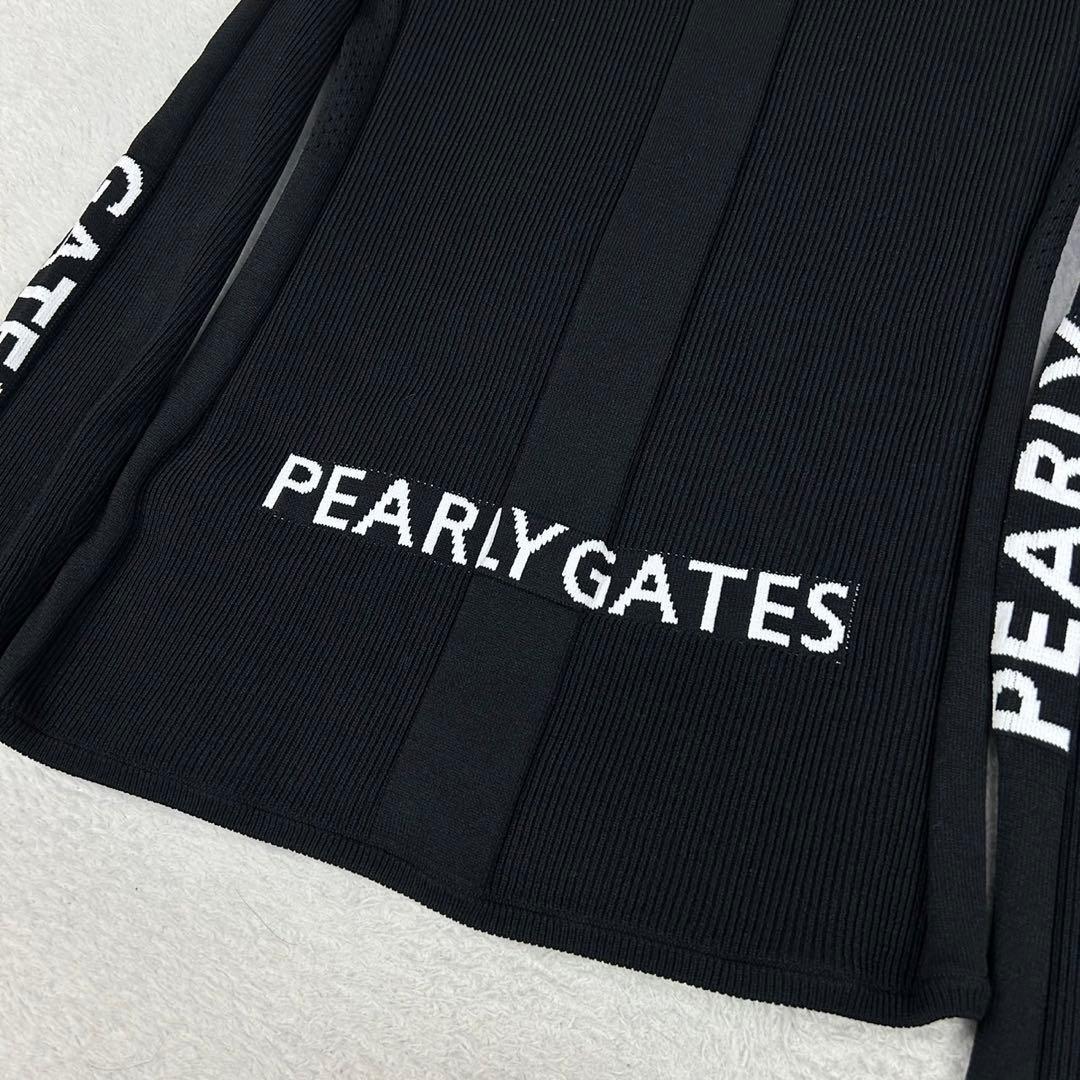 美品 22ss PEARLY GATES ハイネックニット 洗える ストレッチ