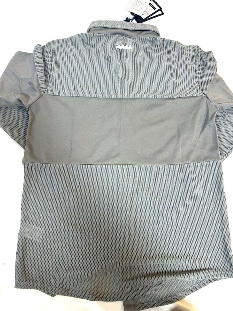 定価22000円　ムータマリン　ボタンダウン　ロングシャツ　グレー