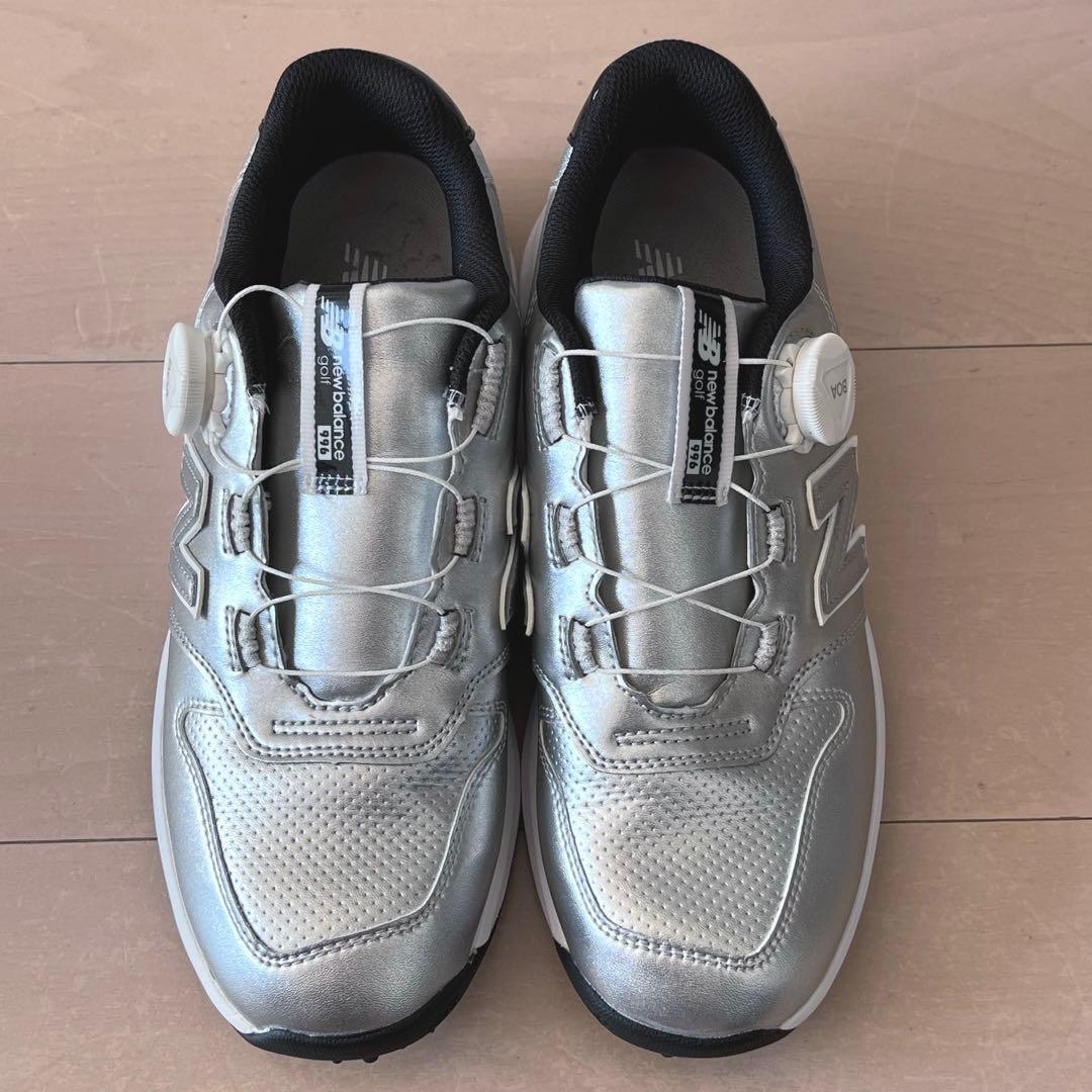 新品！ニューバランス ゴルフシューズ 996 レディース24.5 シルバー ボア