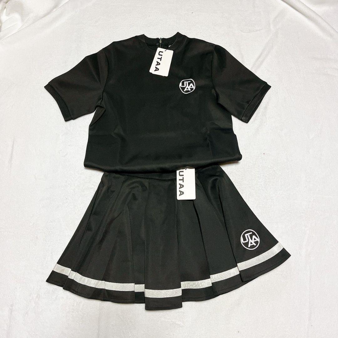 新品　UTAA　ユタ　ゴルフ　トップス＆スカートセット　ブラック　Ｓ