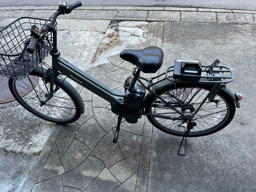 京都 パナソニック 電動アシスト自転車 ティモS 26型 3段変速マットオリーブ