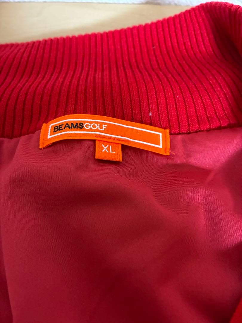 BEAMS GOLF レッド セーター ジップアップ