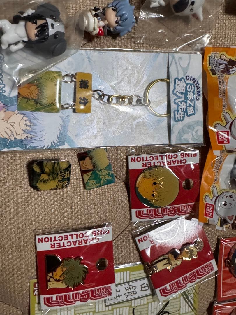 銀魂 坂田銀時　缶バッチ　キーホルダー