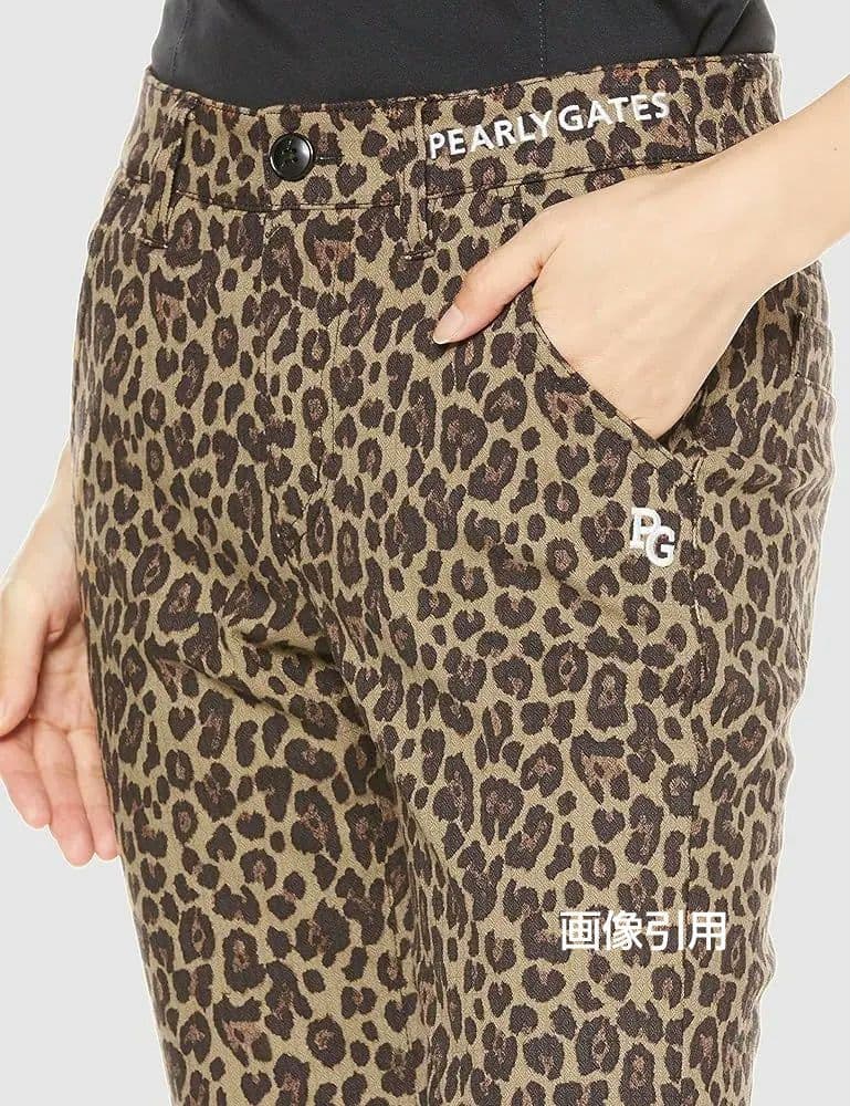 PEARLY GATES ヒョウ柄ゴルフパンツ サイズS ストレッチ素材