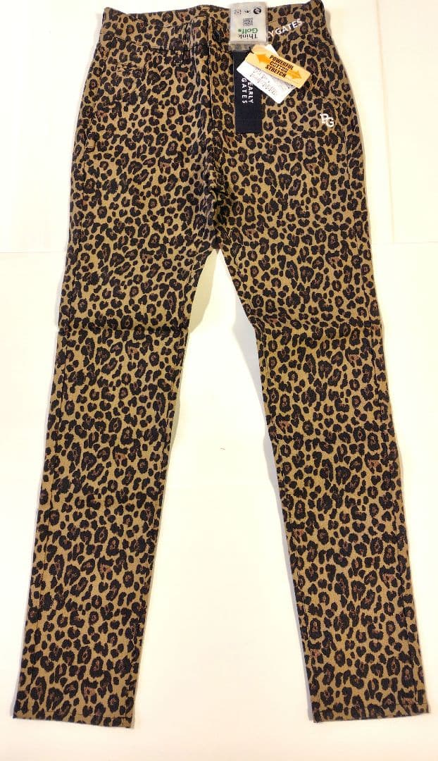 PEARLY GATES ヒョウ柄ゴルフパンツ サイズS ストレッチ素材