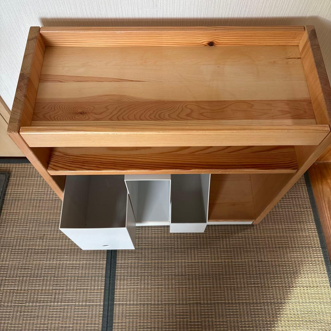 無印良品 パイン材デスク デスクワゴンセット2