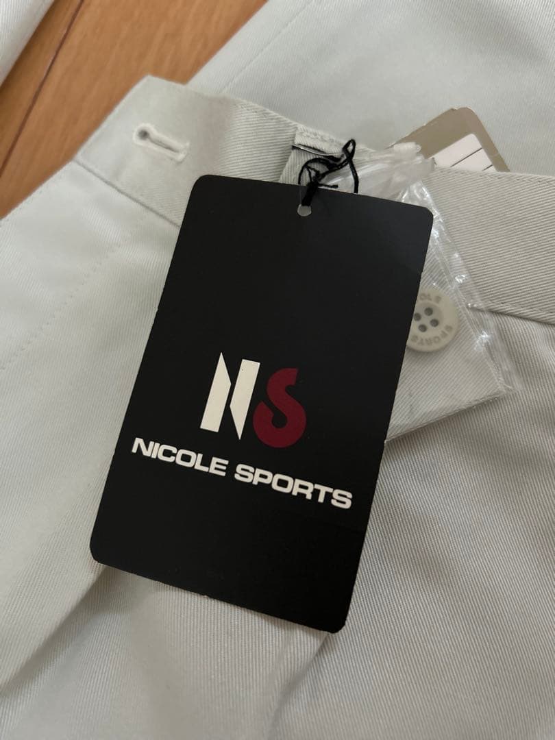 白　グレー　スラックス レディース パンツ　NICOLE SPORTS ゴルフ