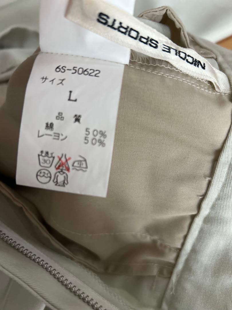 白　グレー　スラックス レディース パンツ　NICOLE SPORTS ゴルフ