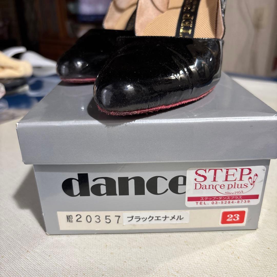 社交ダンスシューズブラックエナメル23㎝