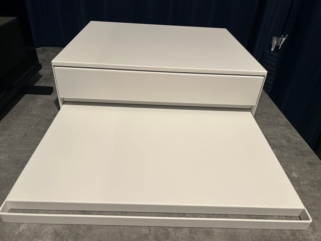 山崎実業 ツーウェイ　キッチン家電下引き出し&スライドテーブル　タワー ホワイト