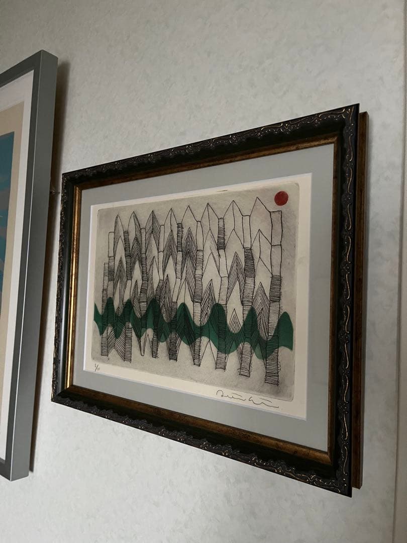 貴重　新品額入り　銅版画　限定10枚　ジニー・キム　直筆サイン、ED有　5/10