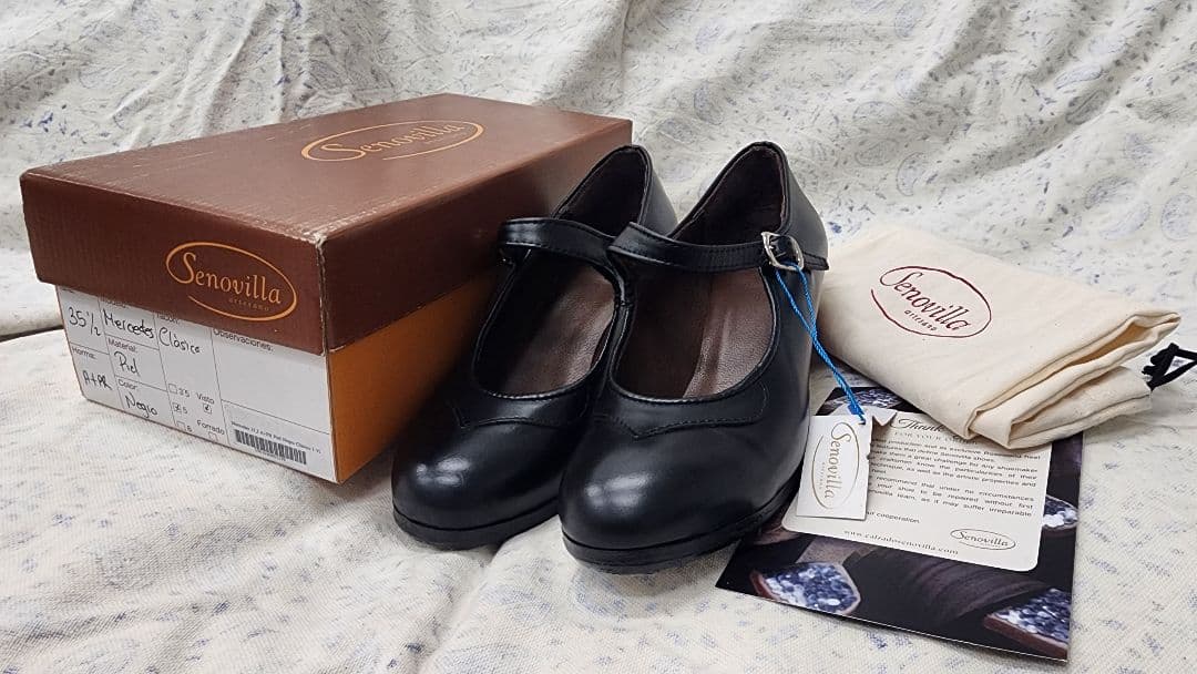 Senovilla フラメンコシューズ 黒新品　35(1/2)