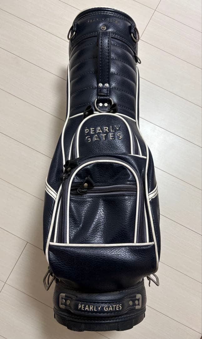 PEARLY GATES パーリーゲイツ キャディバッグ ネイビー レザー調