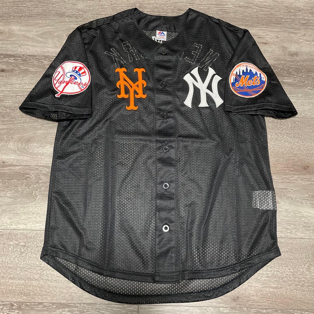 極美品Majestic MLB NY SUBWAY SERIES Jersey黒