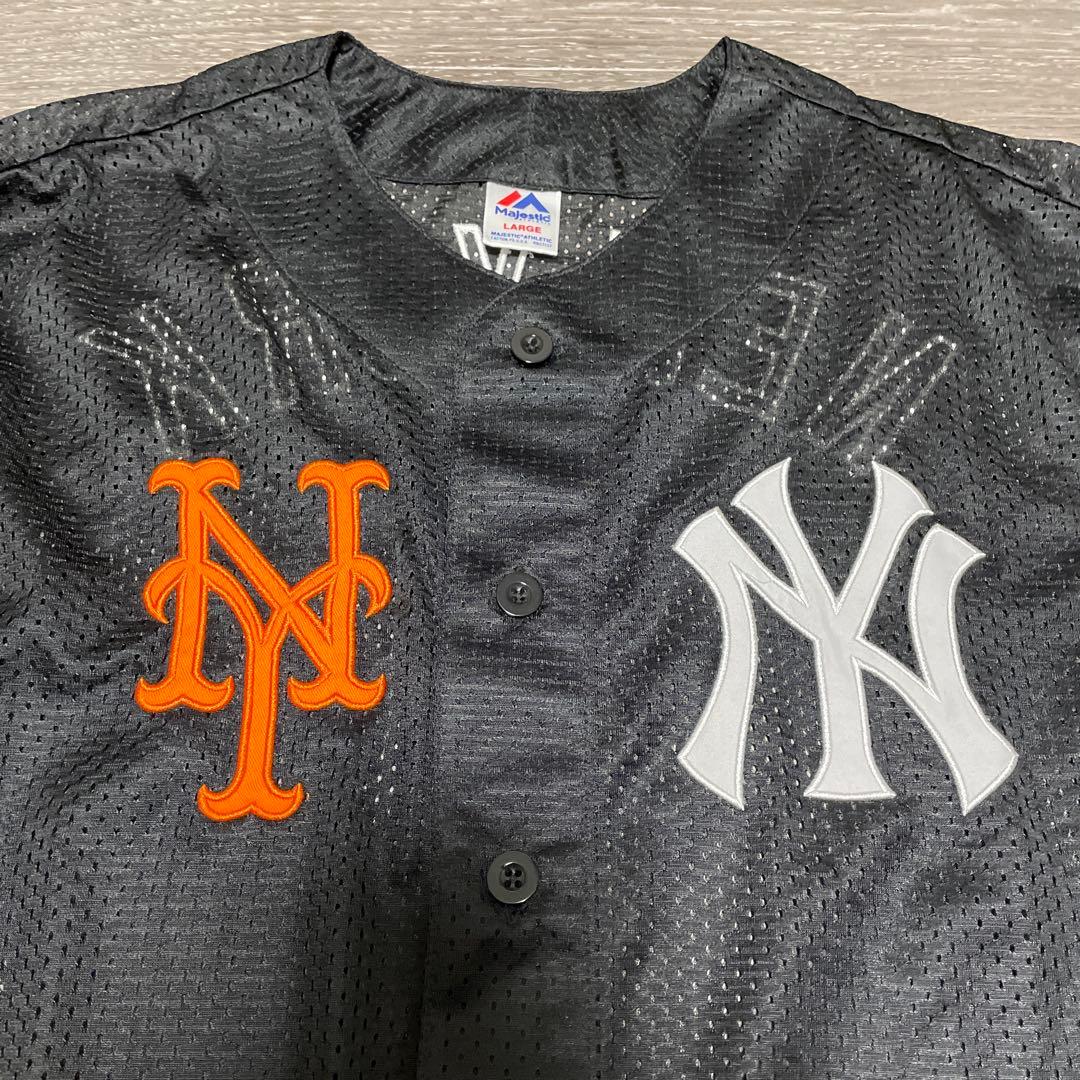 極美品Majestic MLB NY SUBWAY SERIES Jersey黒