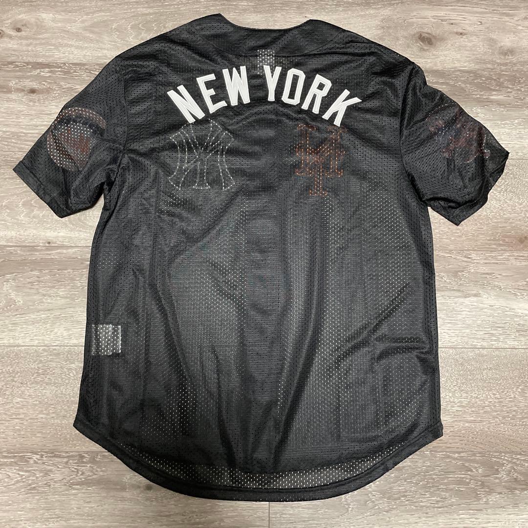 極美品Majestic MLB NY SUBWAY SERIES Jersey黒