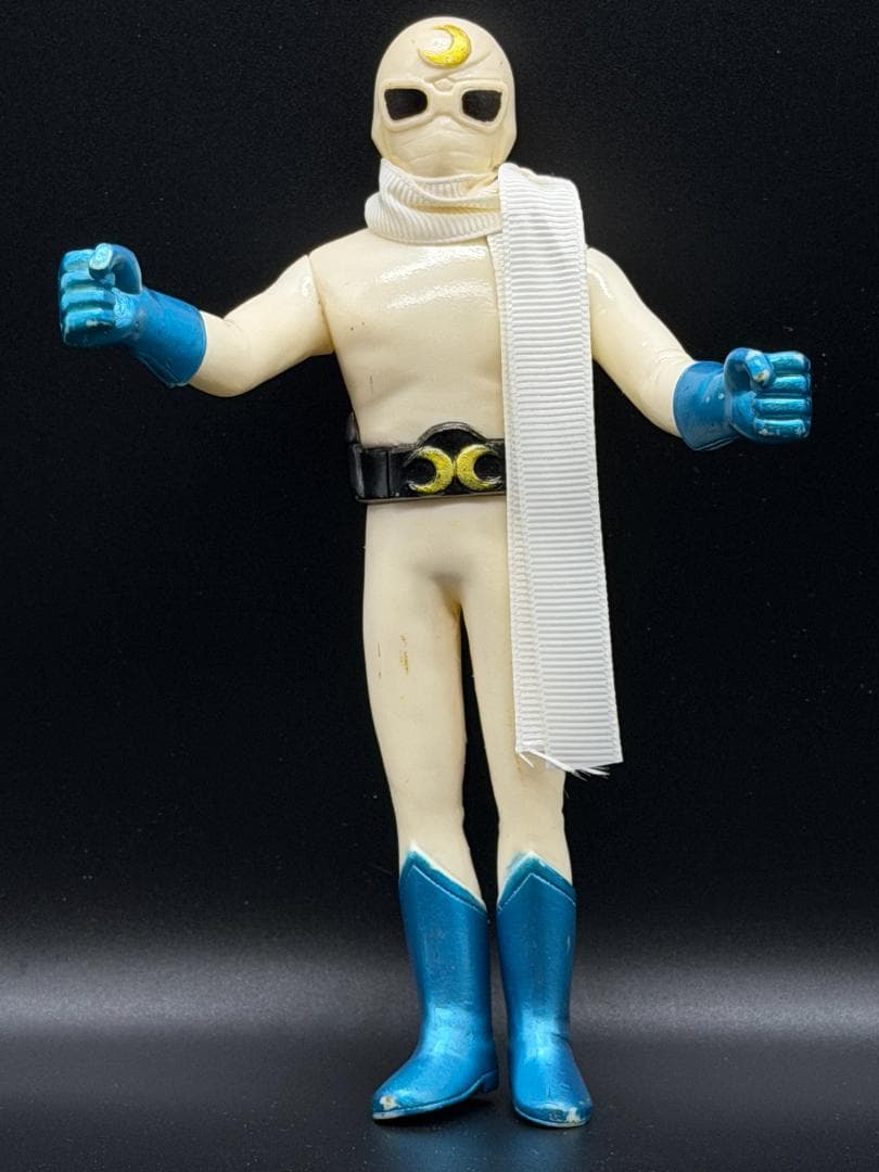 【当時物】月光仮面 ヘラルド ソフビ 背中刻印 愛企画 宣弘社 17cm