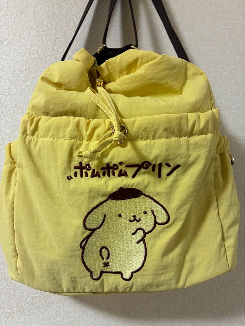 ポムポムプリン 30周年記念 2wayリュック プリン イエロー 新品タグ付き