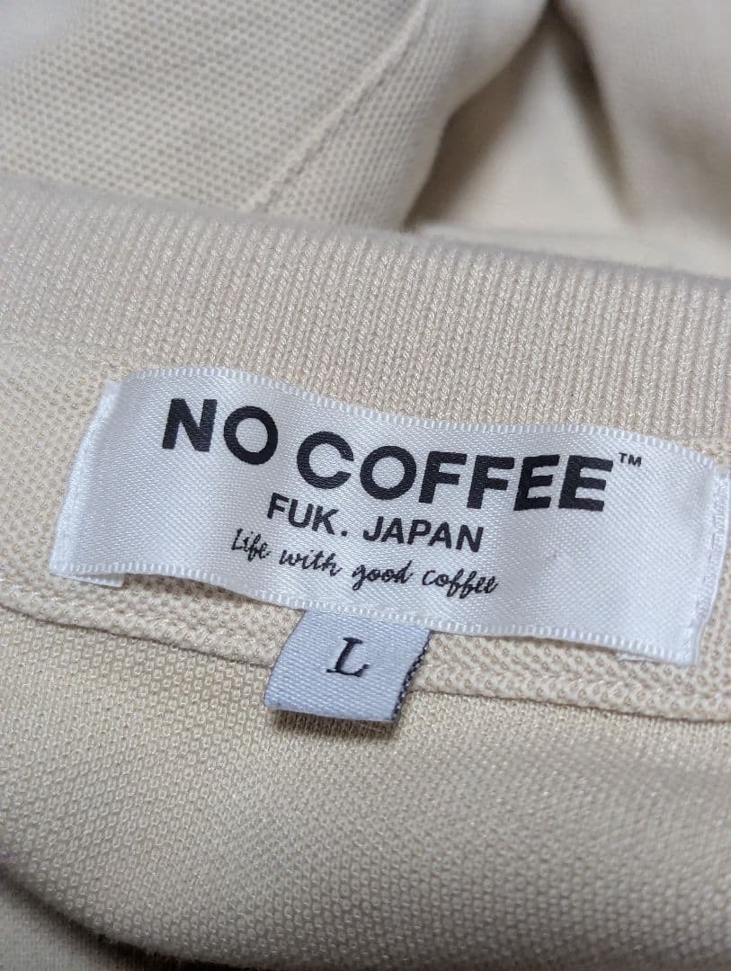 CLUBHAUS×NO COFFEE ベージュポロシャツ