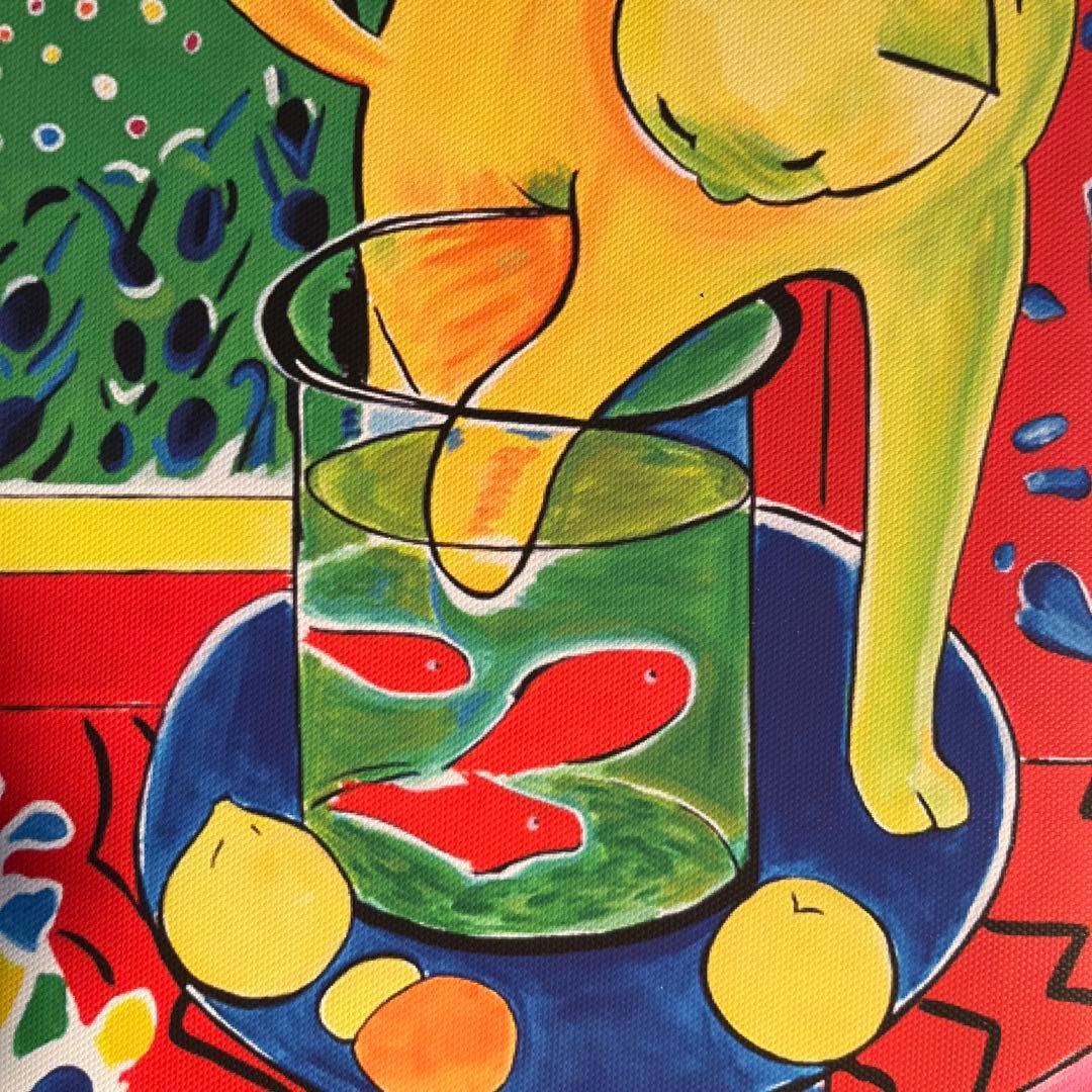 キャンバス プリントアート いたずらねこ インテリア 額付き 絵画