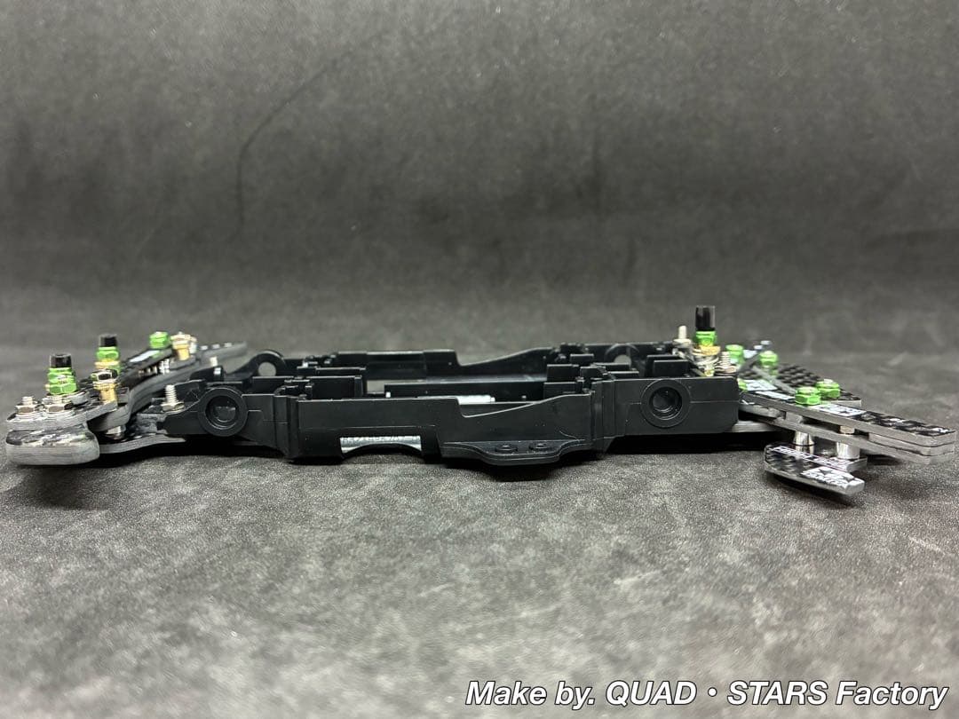 【ミニ四駆・ME用】2軸ATピボット＋段下げ＋1軸アンカー＋バンパー補強カーボン