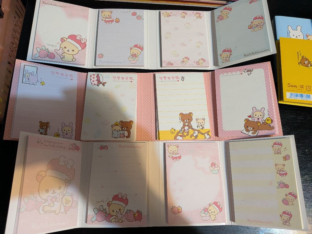 リラックマ メモ帳 7冊セット　パタパタメモ