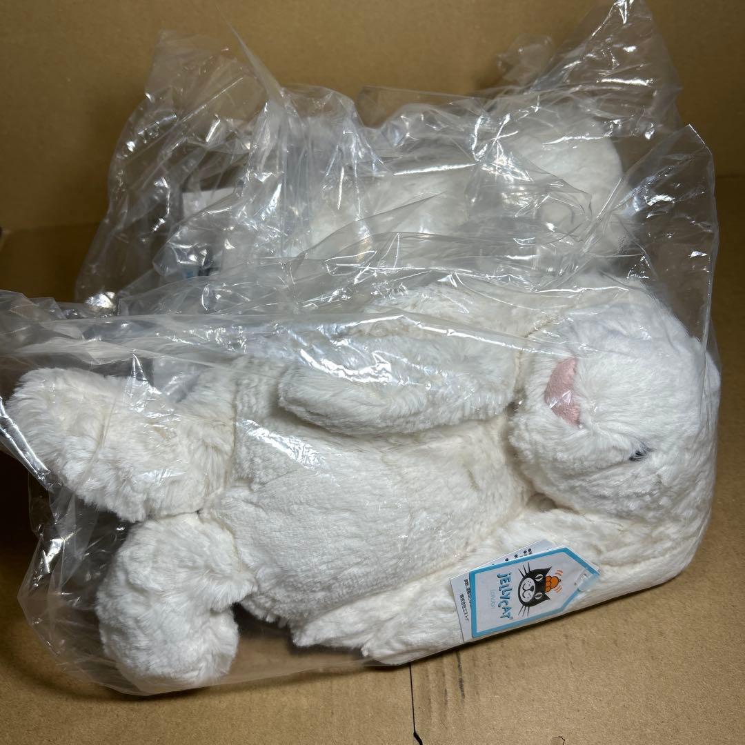 Jel.ycarジェリーキャット..みウサギ座高20cm クリームx2