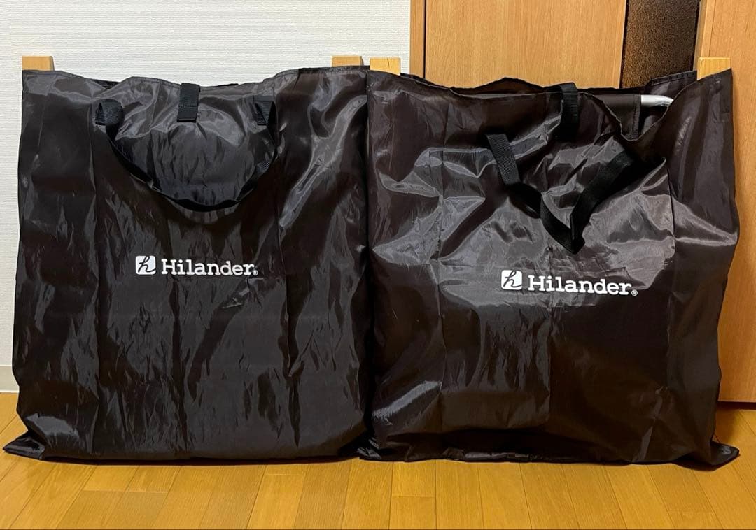 【極美品】Hilander アウトドアチェア ブラウン　２脚セット ケース付き