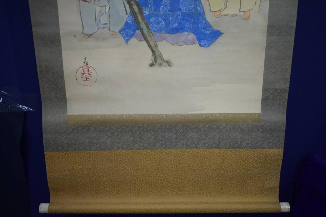不詳/作者不詳/菅原道真公図/人物図/梅図/布袋屋掛軸HJ-401