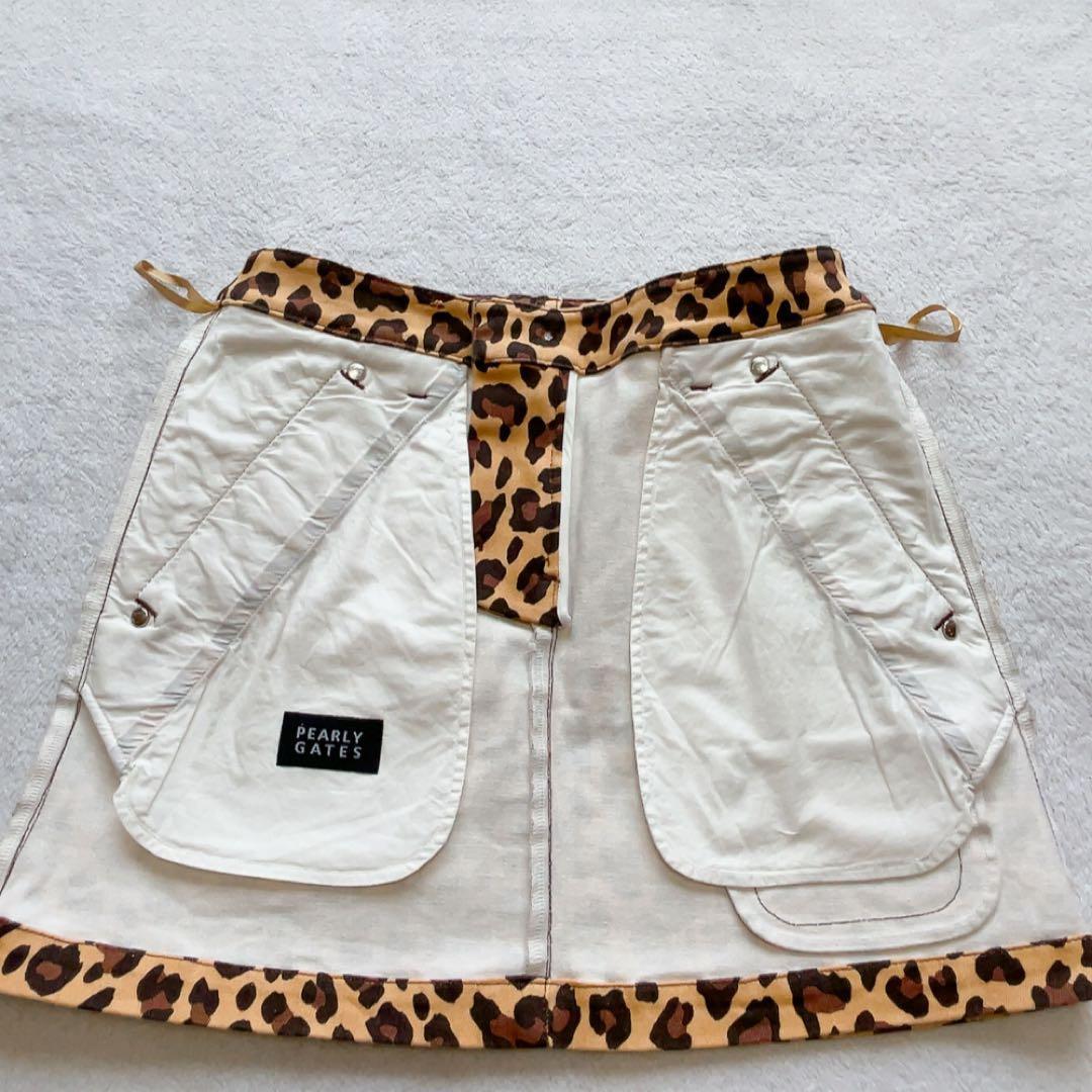美品　パーリーゲイツ　セットアップ　ポロシャツ　スカート　レオパード　ヒョウ　豹