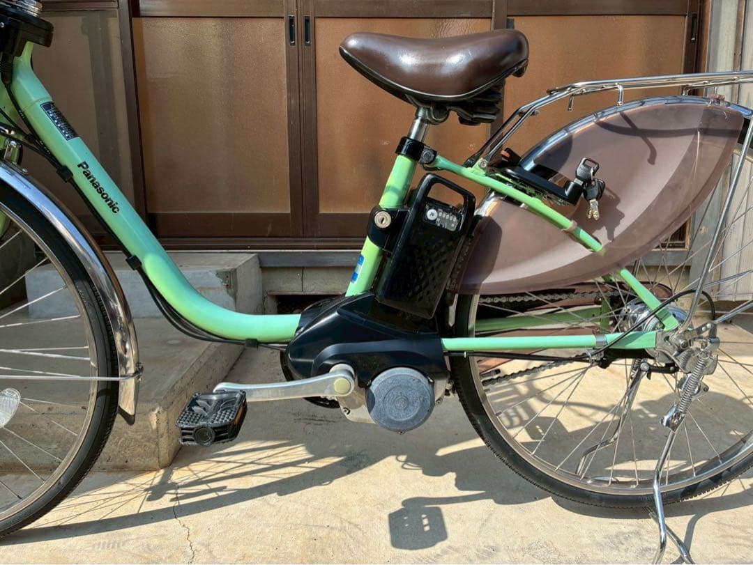 電動自転車　№8773 パナソニック ビビDX 26インチ グリーン