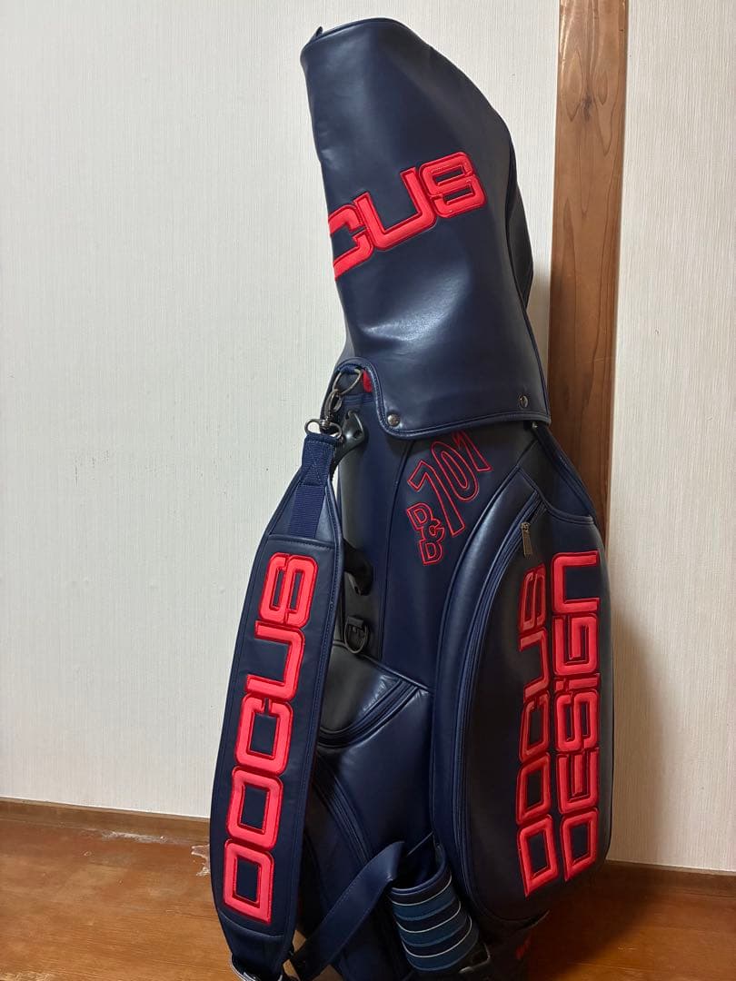 DOCUS DESIGN B701 キャディバッグ ネイビー/レッド