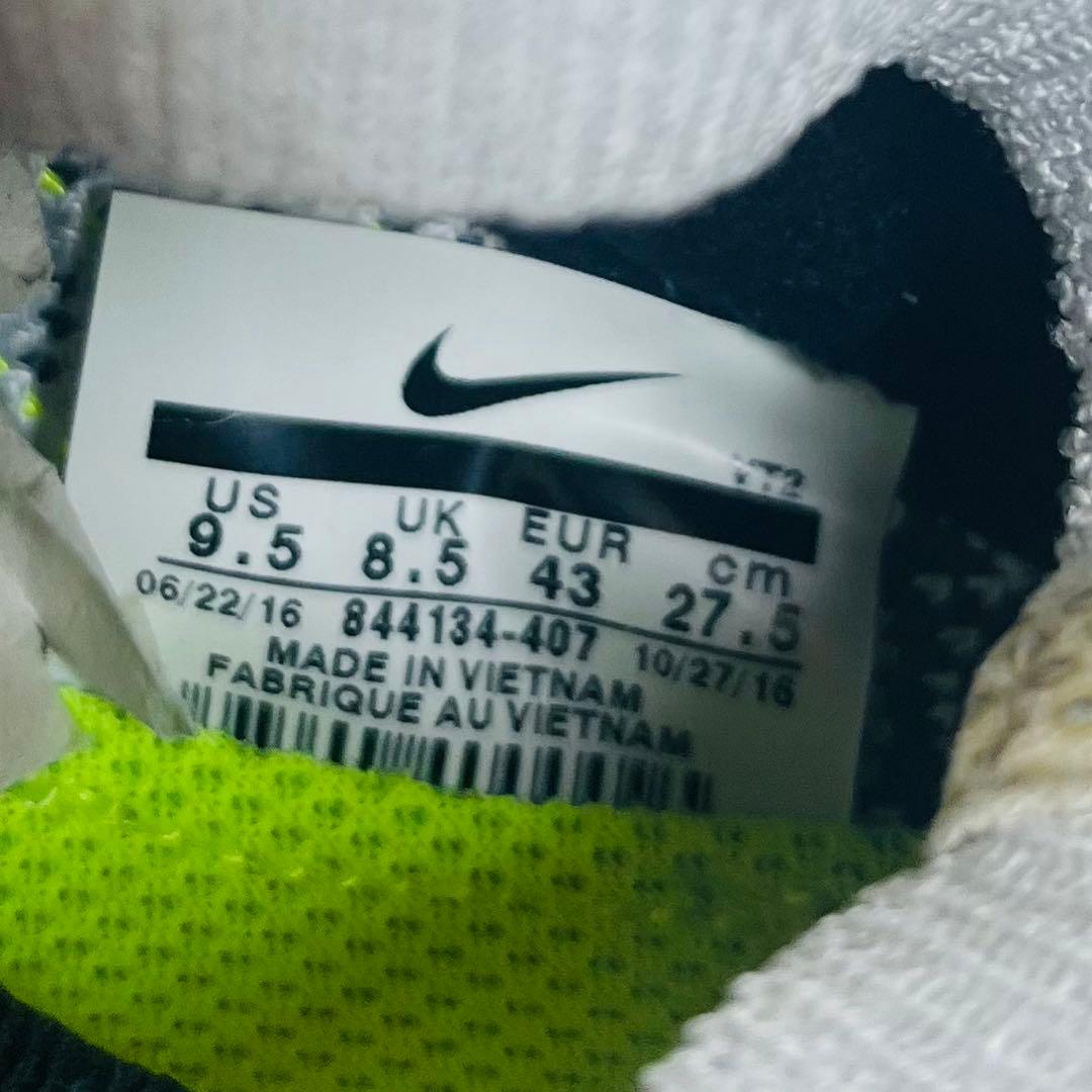 ナイキNIKEフライニットレーサー27.5完売品ランニングシューズマラソン蛍光