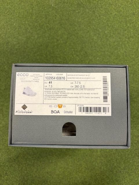 エコー102954-60616 ゴルフシューズ BOA ホワイト 25.5cm