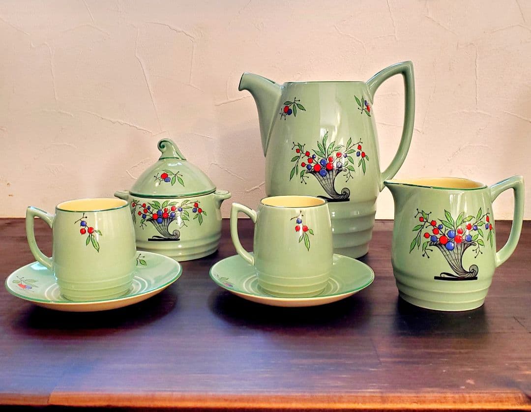 【美品】【ヴィンテージ】オールド ミントン コーヒー & ティーセット