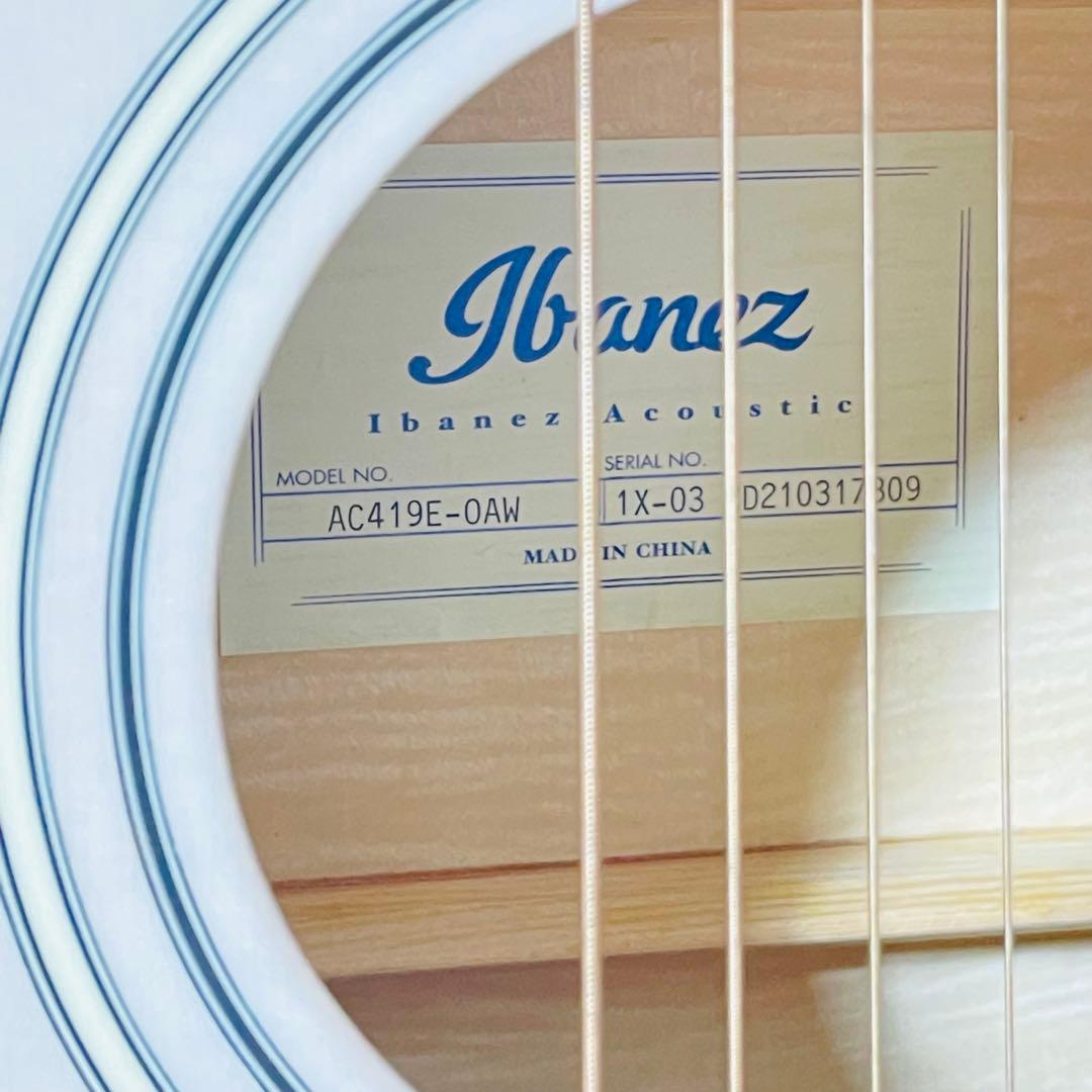 【極美品】Ibanez アコースティックギター AC419E-OAW