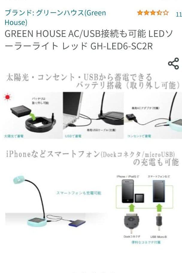 バラ売り不可【2点セット】GREEN HOUSE LEDソーラーライト